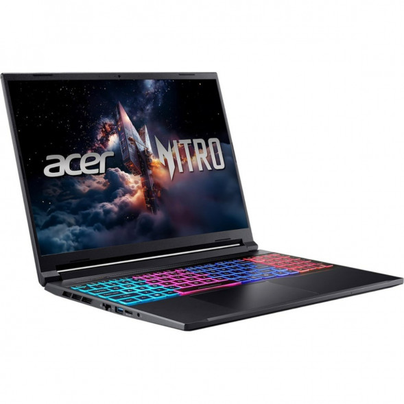 Ноутбук Acer Nitro V 16S ANV16S-71-71MF (16&amp;quot;, IPS, Intel Core 7 240H 2.5ГГц, 10 ядер, 16Гб DDR5, 1Тб SSD, RTX 5060 8Гб, Windows 11 Pro), черный в Грозном