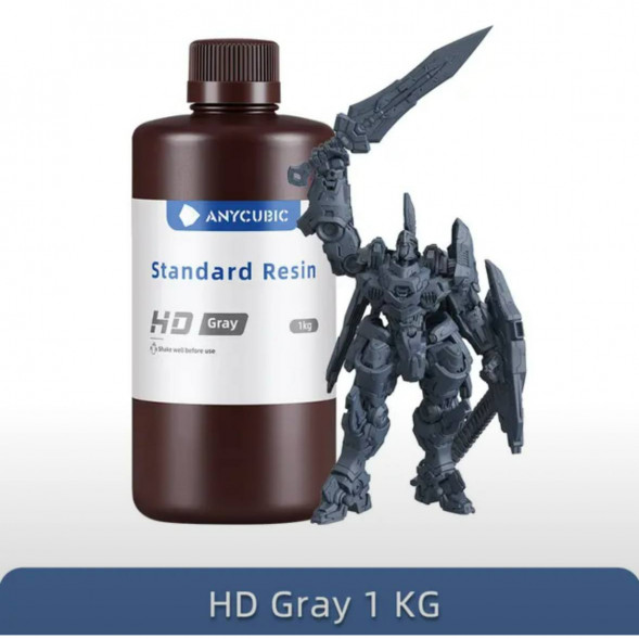 Смола для 3D печати ANYCUBIC Standart Resin HD Gray 1 Кг в Грозном