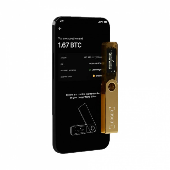 Криптокошелек Ledger Nano S Plus 1 шт., золотой в Грозном