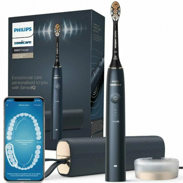 Звуковая зубная щетка Philips Sonicare 9900 Prestige HX9992, темно-синий в Грозном