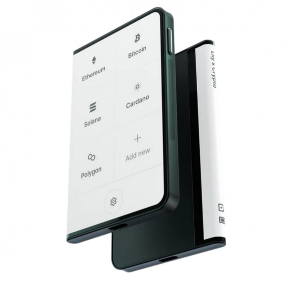 Аппаратный холодный криптокошелек Ledger Stax c чехлом Magnet Shell Black + Recovery Key в Грозном