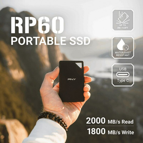 Внешний диск SSD PNY RP60 (PSDOGS3060-1TB-RB), 1TB в Грозном