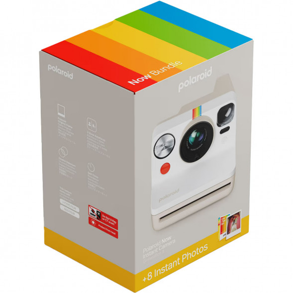 Фотоаппарат моментальной печати Polaroid Now Generation 3 + 8 цветных картриджей, белый в Грозном