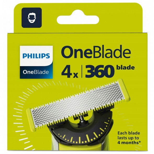 Сменные лезвия Philips Oneblade 360 QP440/50, 4 шт. в Грозном