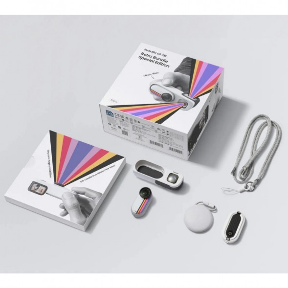 Экшн-камера Insta360 Go 3S Retro Bundle Special Edition 64ГБ, White в Грозном