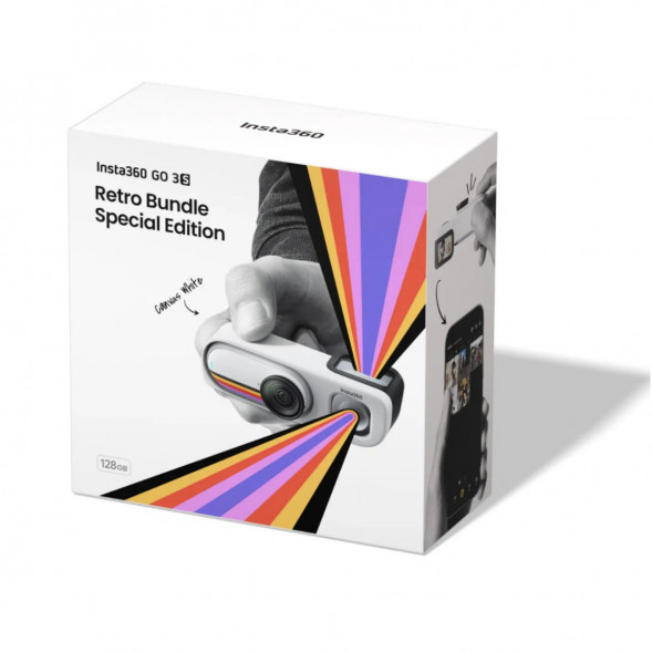 Экшн-камера Insta360 Go 3S Retro Bundle Special Edition 64ГБ, White в Грозном