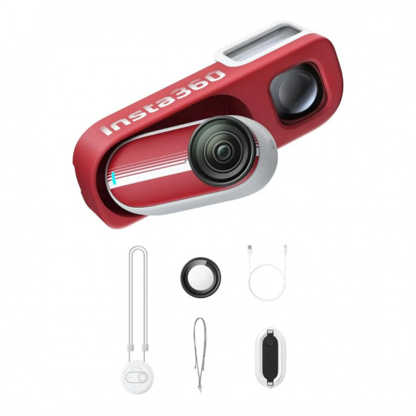 Экшн-камера Insta360 Go 3S Retro Bundle Special Edition 128ГБ, Red в Грозном