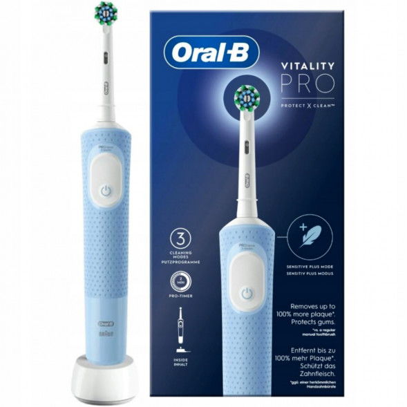 Электрическая зубная щетка Oral-B Vitality Pro D103, голубой в Грозном
