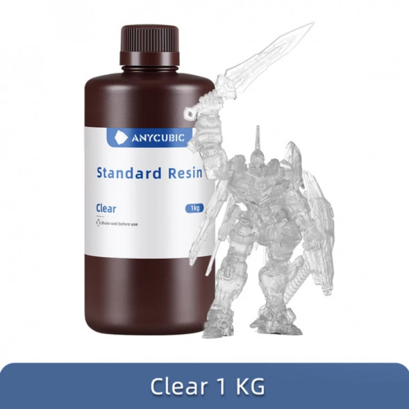 Фотополимерная смола Anycubic Standard Resin для 3D принтера Прозрачная (Clear), 1 кг в Грозном